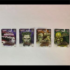 NWT CLASSIC UNIVERSAL MONSTERS HOT WHEELS 2013 4PC